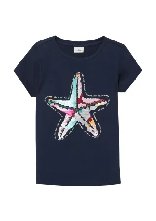 s.Oliver - T-Shirt blau - Gr. - 134