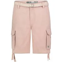 SUBLEVEL Shorts Gestreift Freizeitshorts mit elastischem Bund Chino Twill Shorts