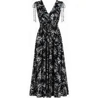 ITALY VIBES Sommerkleid - sommerliches Maxikleid mit Blattprint für Damen