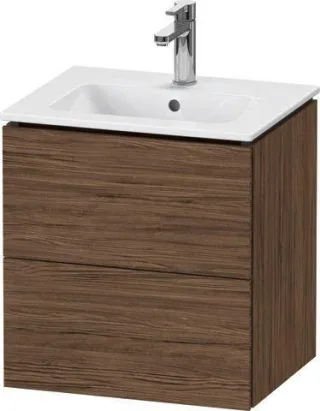 Duravit L-Cube Waschtischunterbau wandhängend Nussbaum dunkel Matt 520x421x550 mm - LC621802121 LC621802121