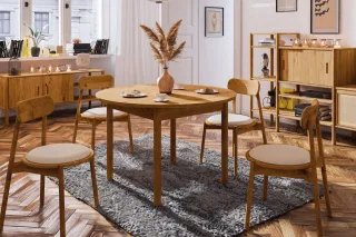 Esstisch Tisch Massivholztisch SAGA Eiche massiv 100x100 cm