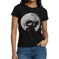 Spreadshirt T-Shirt Sesamstraße Elmo Im Vollmond Frauen T-Shirt (1-tlg)