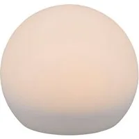 Reality Leuchten LED Solarleuchte MELO, Kugel Gartenleuchte Akku Solar, mit Erdspieß, Fernbedienung, Farbwechsel, Fernbedienung, Infrarot inkl., Memoryfunktion, LED fest integriert, Warmweiß, RGB, Solar Kugellampe, RGB Farbwechsel, Dämmerungssensor, 