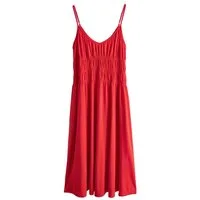Next Midikleid Gesmoktes Minikleid mit dünnen Trägern (1-tlg)