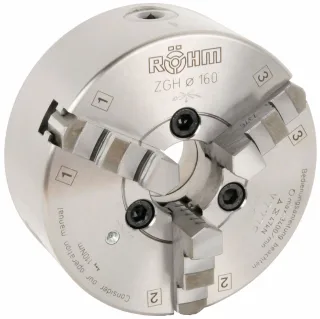 ELMAG RÖHM-Dreibacken Drehfutter DM 315, DIN 55029 Stahlkörper, Camlock - 88953