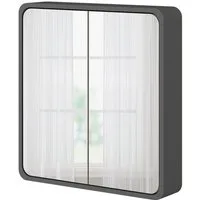 Vicco Badezimmerspiegelschrank Arla, Anthrazit/Holz, 60 x 60 cm (1-St)