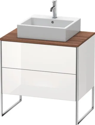 Duravit XSquare Konsolenwaschtischunterbau bodenstehend Weiß Hochglanz 800x548x778 mm - XS492008585 XS492008585