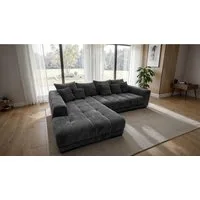 Massivart® Ecksofa Cord 300x215 cm / Nosagfederung / Cordsofa / ARTEMIS, inkl. Kissen-Set · frei im Raum stellbar