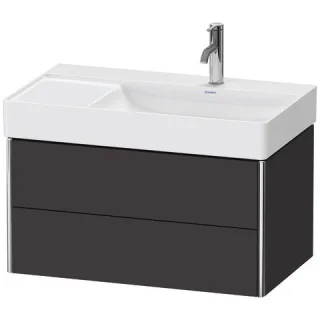Duravit XSquare Waschtischunterbau wandhängend Graphit Supermatt 784x460x397 mm - XS416908080 XS416908080