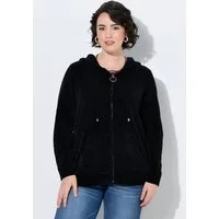 Ulla Popken Strickjacke Strickjacke Chenille Kapuze Langarm