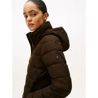 Tommy Hilfiger Steppmantel MW DOWN SLIM COAT WITH FUR mit Fellimitat