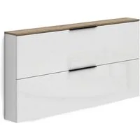 Home affaire Schuhschrank SPACE, Schuhkipper, Schuhschrank,Schuhkommode, nur 19 cm Tief Ideal für schmale Flure, Breite 160 cm, Made in Italy, Hochglanzlack