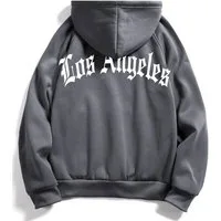 RMK Kapuzenpullover Herren Hoodie Pullover Langarmshirt Oversize Los Angeles mit Kapuze