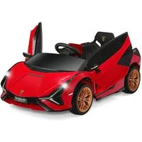 COSTWAY Elektro-Kinderauto 12V Lamborghini, 3-5km/h