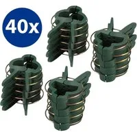 mumbi Gartenpflege-Set Gartenpflege-Set 40x Pflanzenclips Klein Pflanzenklammern Rankhilfe