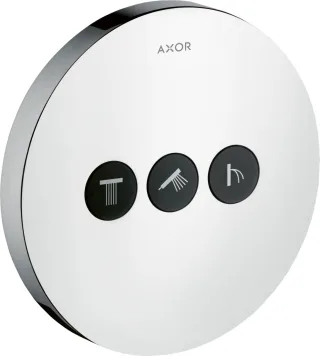 Hansgrohe Absperrventil Unterputz Axor ShowerSelect Fertigset 3 Verbraucher rund chrom, 36727000 , 3 36727000