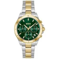 BOSS Multifunktionsuhr ALLEY 1502827, Quarzuhr, Armbanduhr, Damenuhr, Edelstahlarmband, analog, Tag