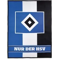 VertriebsArena GmbH Tagesdecke HSV Fleecedecke Blockstreifen