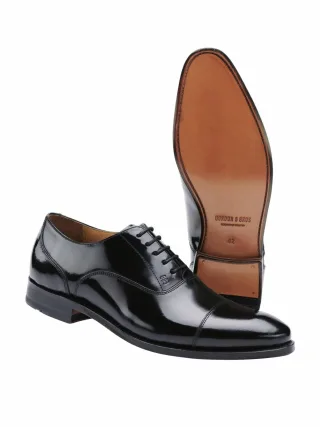 Gordon & Bros Herren Event-Oxford Schwarz Obermaterial und Futter: Rindleder