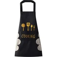 Agger Kochschürze Kochschürze Wasserdicht Schürze mit 2 Taschen, Küchenhelfer, Küchenschürze für Männer Damen Küche Restaurant Café