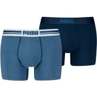 PUMA Boxershorts PUMA MEN EVERYDAY PLACED LOGO BOXERS 2P (2er Pack) mit Logo Webbund