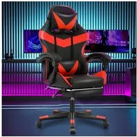 oyajia Gaming-Stuhl Ergonomischer Gaming Sessel mit Fußstütze und Kopfstütze Atmungsaktiv, mit abnehmbarem Kopfkissen, maximale Belastbarkeit 150 kg