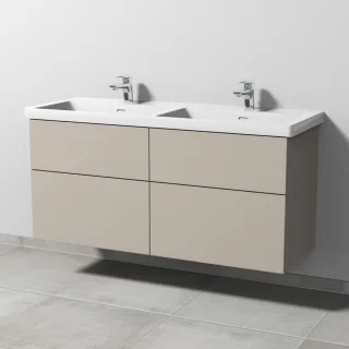 Sanipa 3way Waschtischunterbau zu Villeroy & Boch Subway 3.0 Waschtisch mit 4 Auszügen, Kaschmir-Mat SP8511U