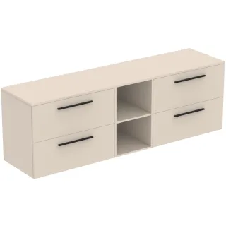 Ideal Standard Möbel-Set 200cm i.life B 4 Auszüge 2 mi.off.Fächer Gr.Schwarz SandbeigeMatt, T5847NF T5847NF