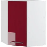 Vicco Eckhängeschrank Fame-Line, Bordeaux Hochglanz/Weiß, 57 cm (1-St., 1 Hängeschrank) Eckhängeschrank
