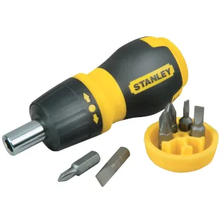 STANLEY Bit-Schraubendreher kurz 6 Bits Ratsche Schl. Phillips - 0-66-358