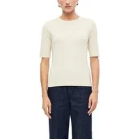 s.Oliver BLACK LABEL Strickpullover Halbarm Sommerpullover mit Viskose / Rundhals