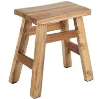 Casa Moro Fußhocker Holzhocker Rocco Vintage Sitzhocker Blumenhocker Holz massiv, handgefertigt