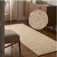 HANSE Home Teppich Wolly 2, rechteckig, Höhe: 12 mm, Flachgewebe, Läufer, Skandi, Woll-Optik, Esszimmer, Wohnzimmer, Flur