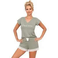 Donna Shorty Schlafanzug mit Spitze (Set, 2 tlg) premium Viskose, Made in Europa
