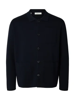 selected men - SLMMIKE LIGHT POLO CARDIGAN NOOS Sky Captain - Gr. - L