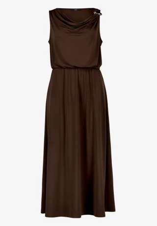 zero - Ärmelloses Midikleid braun - Gr. - 36