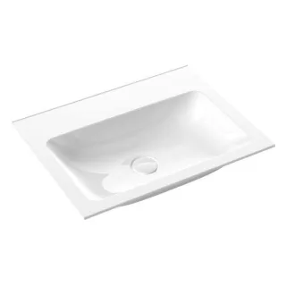 Emco Asis Mineralguss-Gäste-Waschtisch 957711460 weiß, Ø 600 mm, ohne Überlauf, ohne Hahnloch