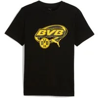 PUMA Trainingsshirt BVB FTBLCULTURE TEE Regular Fit, Kurzarm, Rundhalsausschnitt, aus Baumwolle