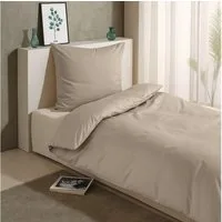 TRAUMSCHLAF Bettwäsche Pure, Mako Satin, 2 teilig, hochwertige Satin Bettwäsche