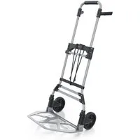 Brandson Sackkarre Transportkarre klappbar mit 150 kg Last Vollgummireifen & Expanderseil, (1-St), Aluminium, Anti-Rutsch-Kerben, Griff arretierbar 115 cm
