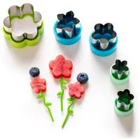 LEKKABOX Ausstechform 5er Set Blumen - Edelstahl Ausstecher für Brot Gemüse Obst Plätzchen, Hervorragend zum Ausstechen von Käse, Obst, Gemüse & Co.
