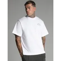 Siksilk T-Shirt SikSilk Herren Weißes Logo T-Shirt