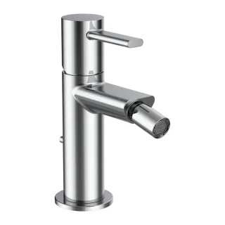 LAUFEN Bidetarmatur MEDA Festauslauf Ausladung 95 mm mit Ablaufventil chrom HF506610100000