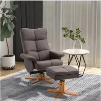 HOMCOM Polsterstuhl mit Hocker und Stauraum, Fernsehsessel mit Liegefunktion (Relaxsessel, 2 St), für Wohnzimmer, Braun