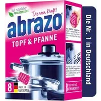 abrazo Geschirrschwamm Topf & Pfanne 8 Reinigungskissen für Töpfe, Grill & Backofen, 8Stk.