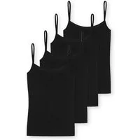 Schiesser Unterhemd 4er Pack Modal Essentials (Spar-Set, 4-St) Spaghetti Top - Hals- und Armausschnitt mit feinem Einfass
