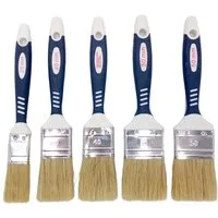 Hansa Farbrollerwerk Pinsel Flachpinsel 5er-Set Pinsel-Satz Malerpinsel Lasurpinsel Lackpinsel Sof
