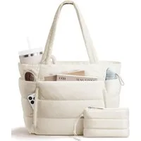 nsihing Umhängetasche Handtasche Damen Shopper Schultertasche Damen Tote Bag, Puffer-Tragetasche für Damen, leichte, bauschige Arbeitshandtasche