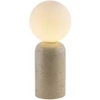 JUST LIGHT LED Tischleuchte LED Tischleuchte TRAVENTA, 1xG9, E14 wechselbar, Schnurschalter, travertinoptik