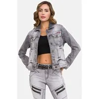 Cipo & Baxx Jeansjacke Jeansjacke Mit praktischen Brusttaschen, WJ212